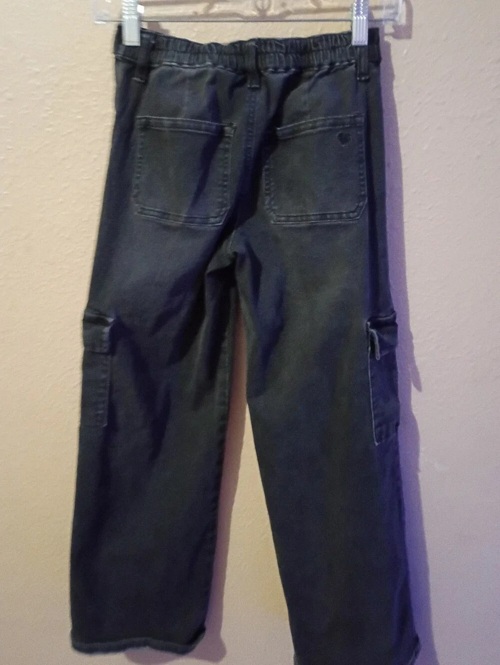 Girls Justice Size 10 Black Cargo Jeans